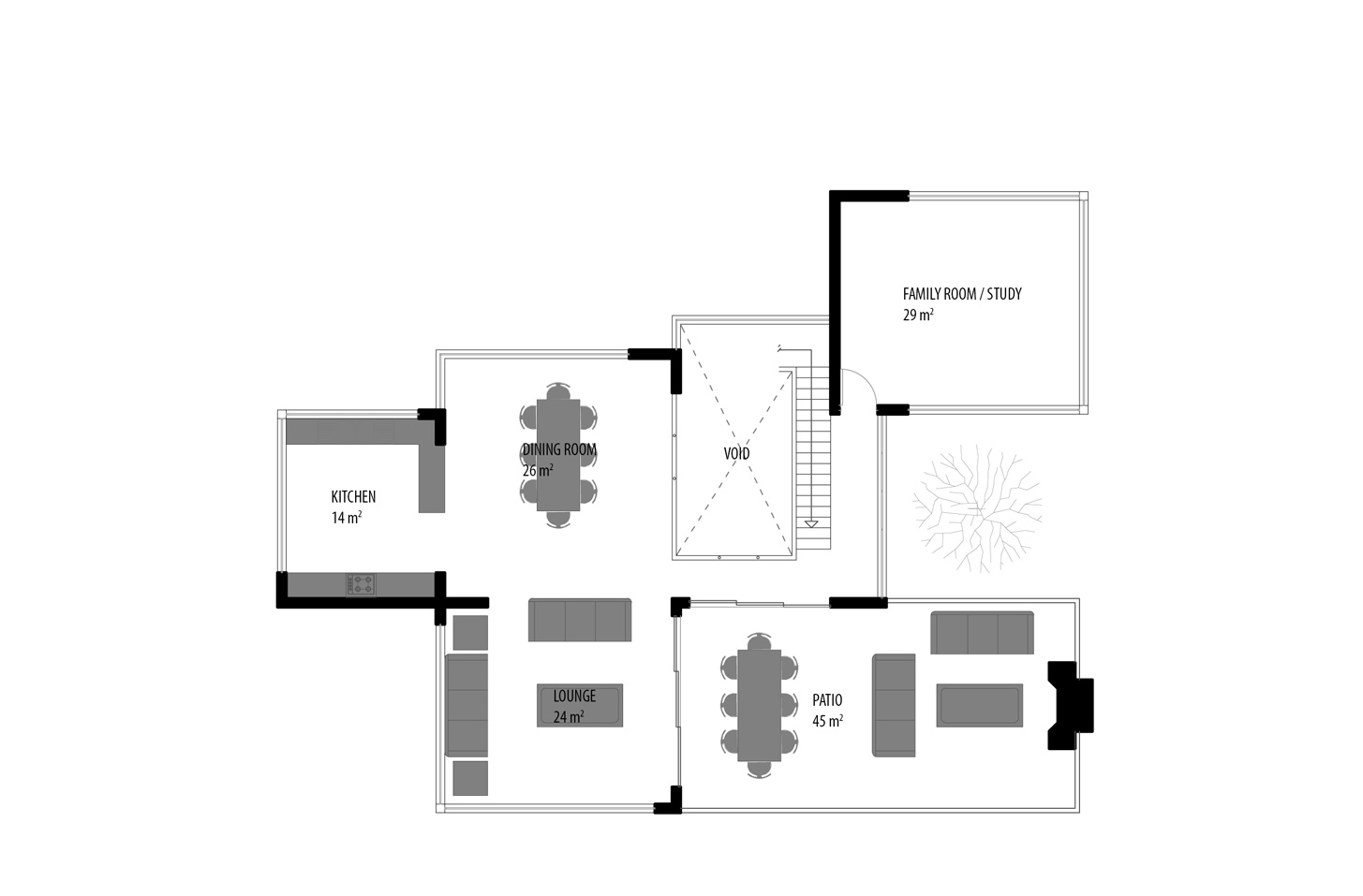 First Floor Plan : Villa Makumbi