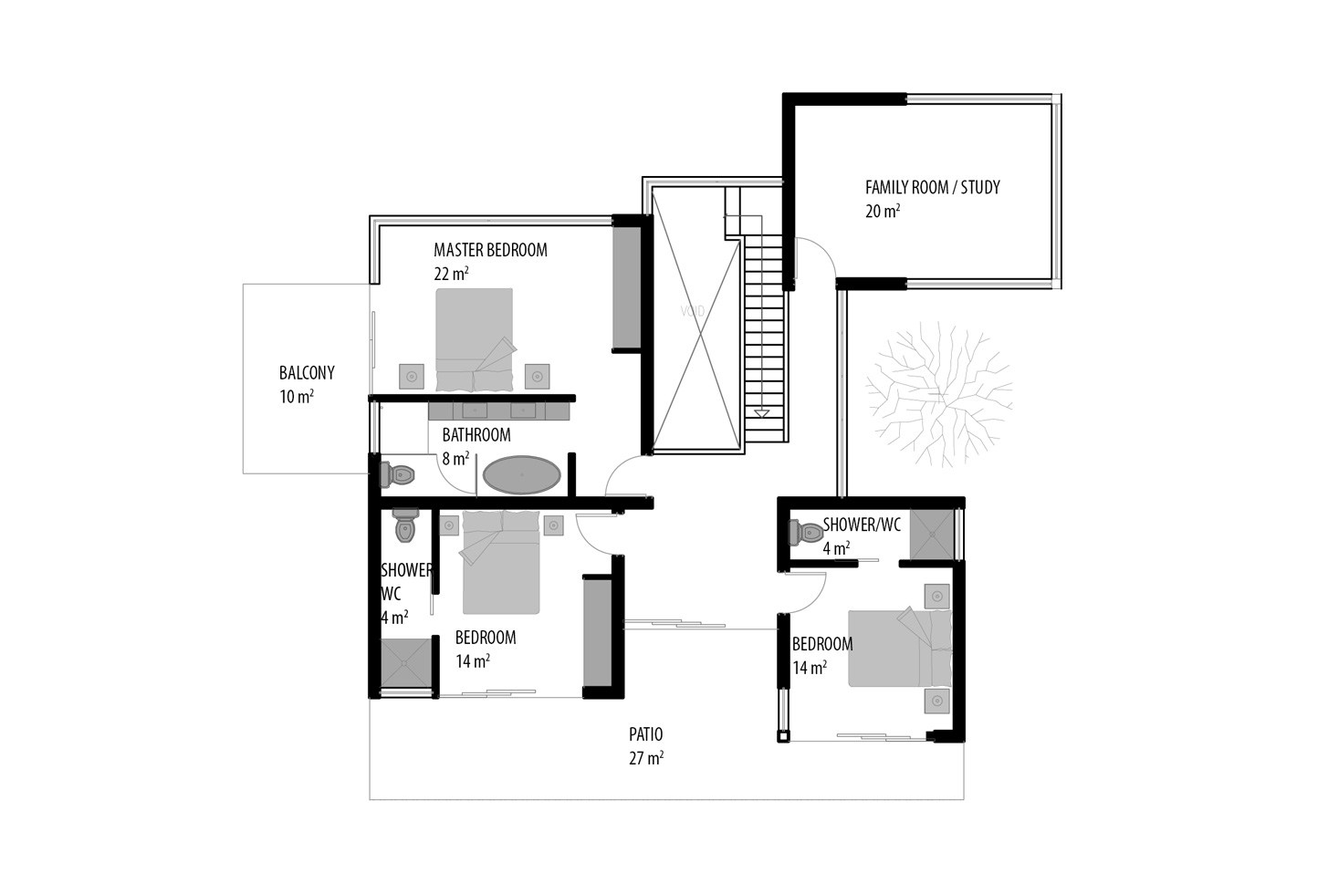 First Floor Plan : Villa PaMunzi