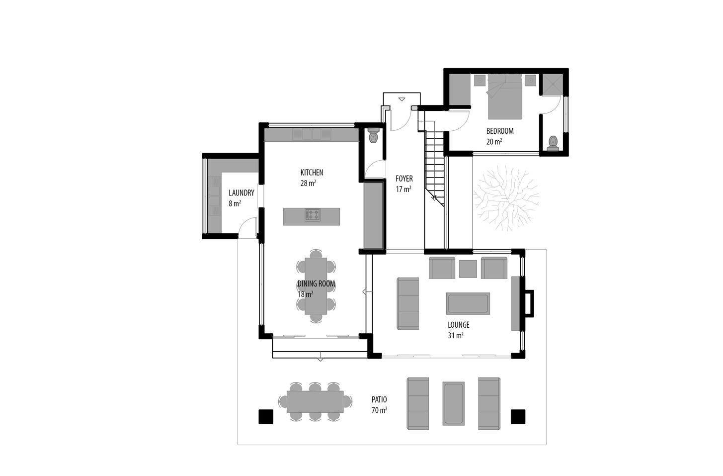 Ground Floor Plan : Villa PaMunzi